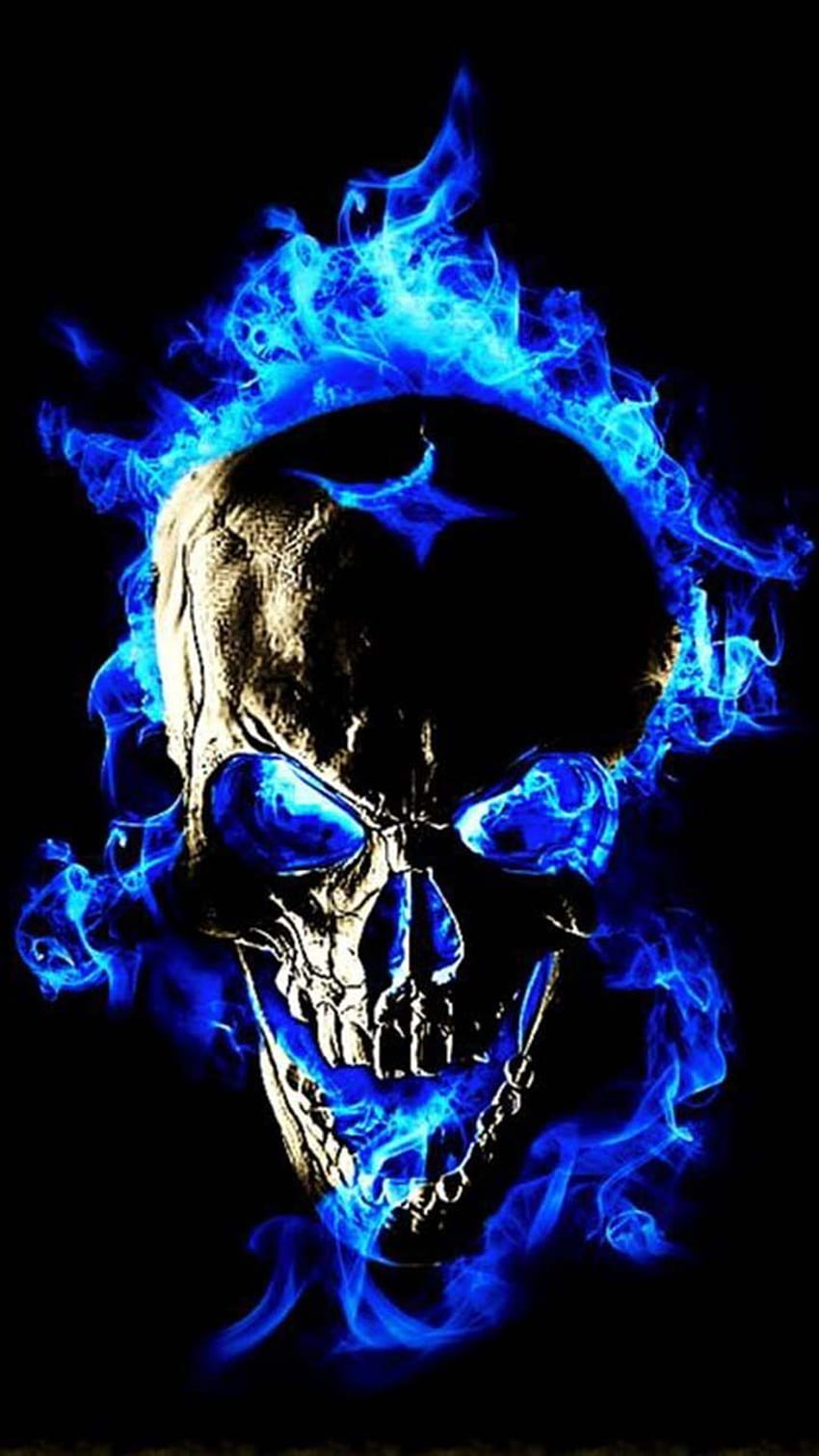 Skull Fire Cool, Evil Fire Tapeta na telefon HD