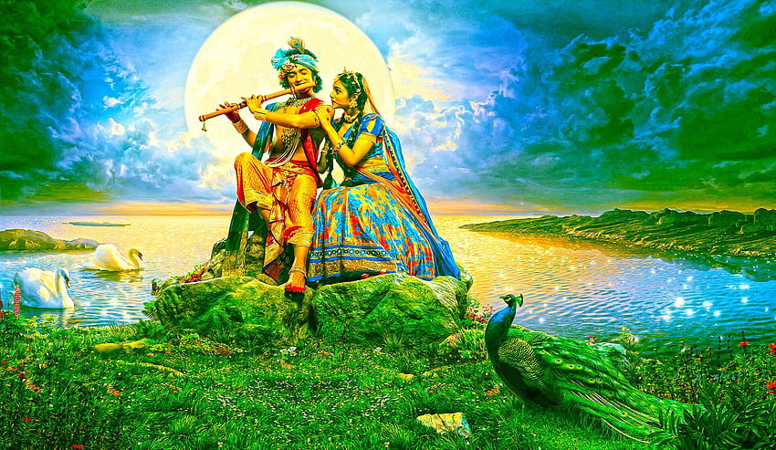 クリシュナ - Radha 連載作品 1! Vimal Varman 著: R HinduArt、Radha Krishna Serial 高画質の壁紙