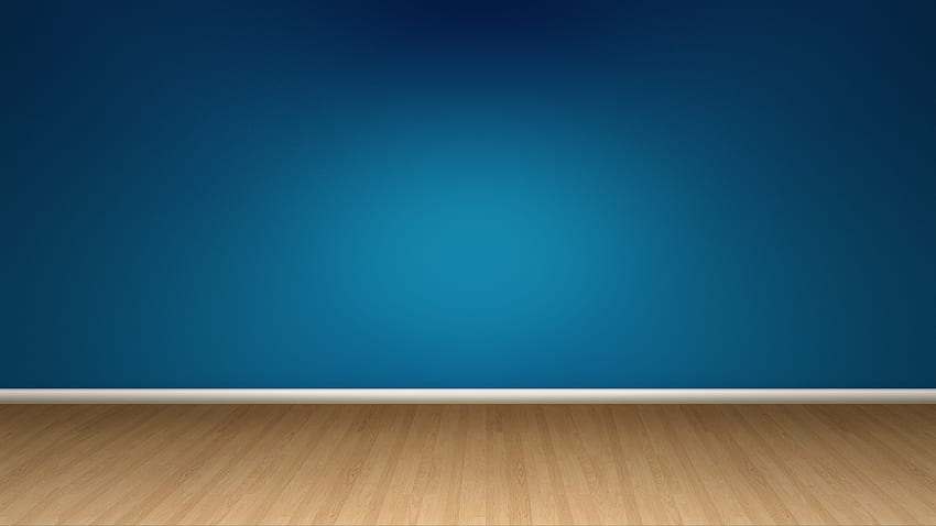 Blaue Wand und Holzboden 1033968, Holzboden HD-Hintergrundbild