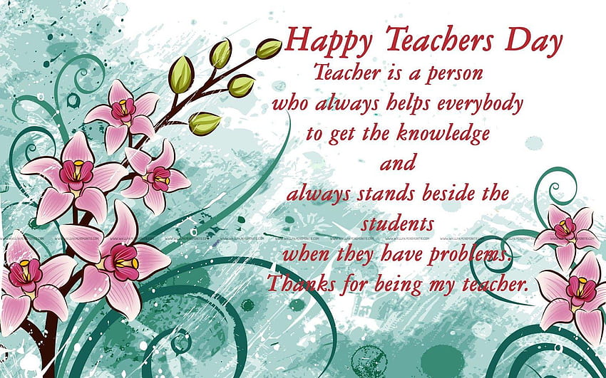 World Teacher's Day, Teacher Quotes HD wallpaper
