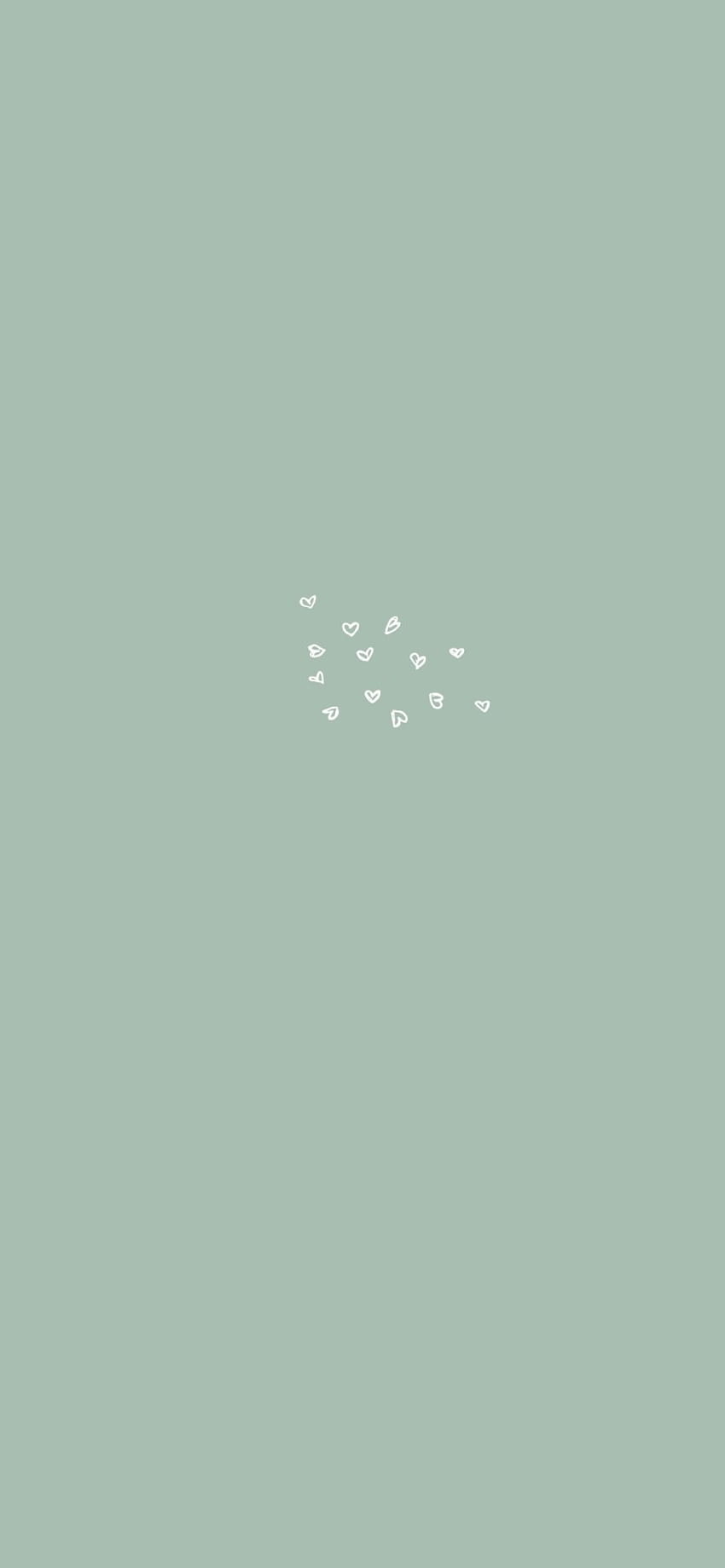 Sage Green Aesthetic : Lots of Heart - Idea , iPhone , Color Schemes, Green Minimalist Aesthetic HD phone wallpaper