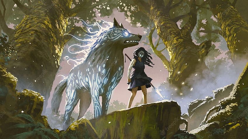 Fantasy Wolf , Legendary Wolf HD wallpaper