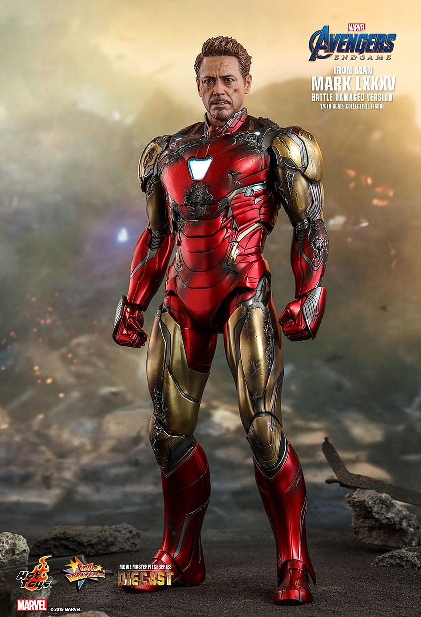 Hot Toys : Avengers: Endgame - Iron Man Mark LXXXV (Battle Damaged Version) 1 6th Scale Collectible Figure, Iron Man Sad HD phone wallpaper