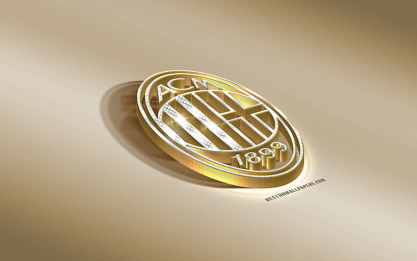 A.C. Milan, 3d, acmilan, logo, football HD wallpaper
