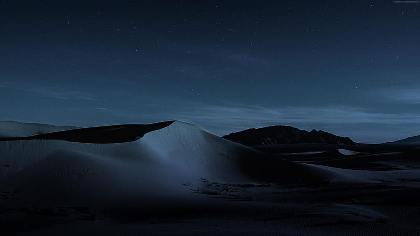 macOS Mojave, Malam, Bukit Pasir,, OS - Resolusi Tinggi Wallpaper HD