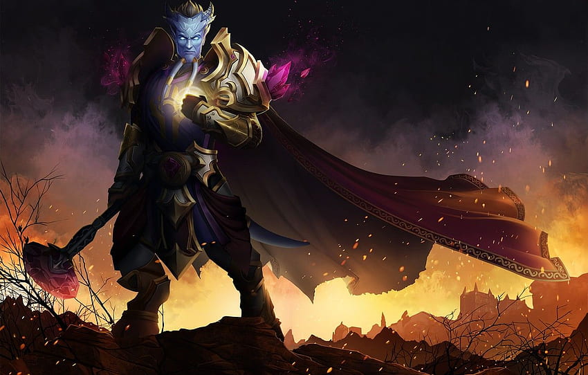 warrior, World of Warcraft, Warcraft, wow, art, draenei for , section арт HD wallpaper