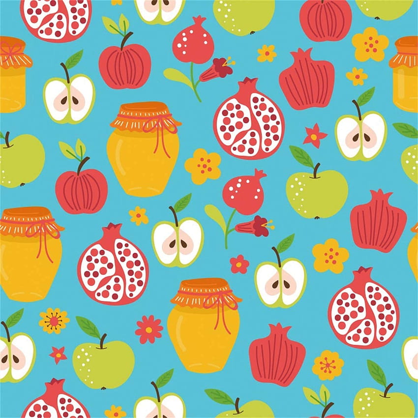 big discount : YEELE ft Rosh Hashanah Backdrop Apple Fruit Flower Paintings graphy Background Jewish New Year Shana Tova Party Holiday Decoration hoot Props Artistic Portrait : Electronics 100% brand HD phone wallpaper
