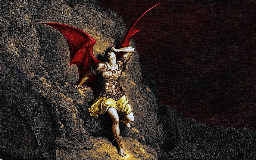 Devil Lucifer Fallen Angel PC, Android, iPhone and iPad. . HD wallpaper