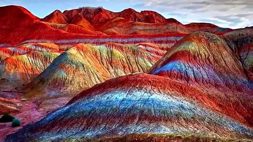 Bella Rainbow Mountains Cina, deserto della Cina Sfondo HD