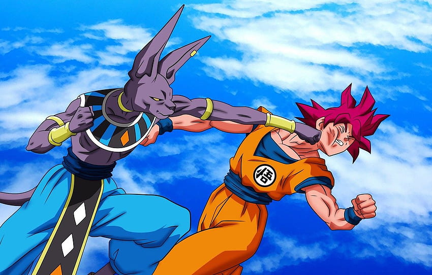 Dbs, juego, alienígena, anime, nube, lucha - Goku Vs God Of Destruction - y antecedentes fondo de pantalla