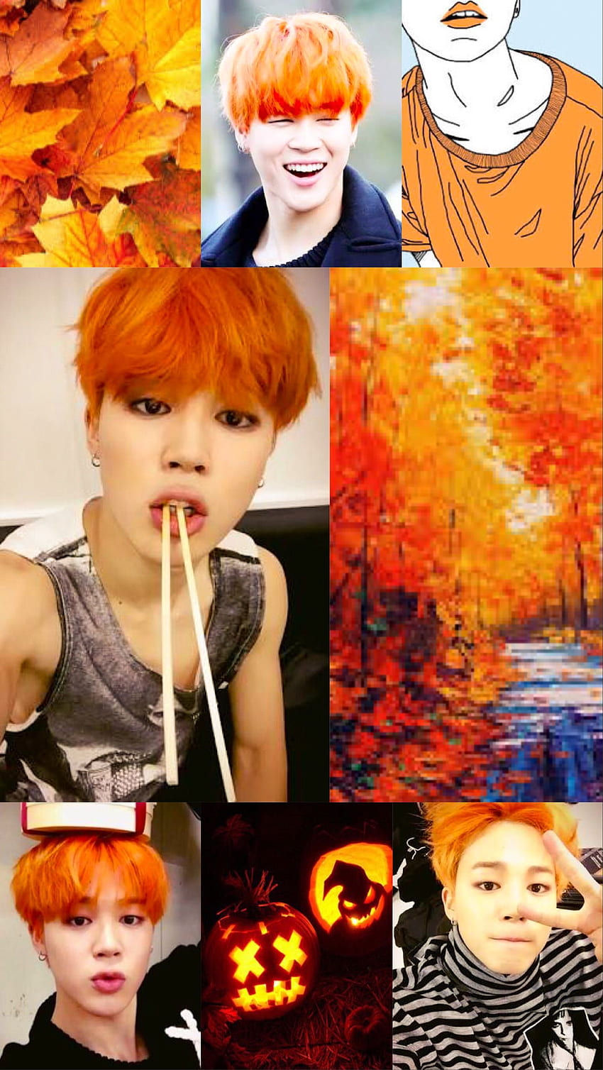 Jimin orange aesthetic by me ✌❤️. BTS slightly addicted HD phone wallpaper