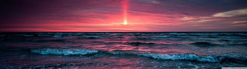 Monitor duplo 3840X1080 Beach Sunset (Página 1), Christian Dual Monitor papel de parede HD