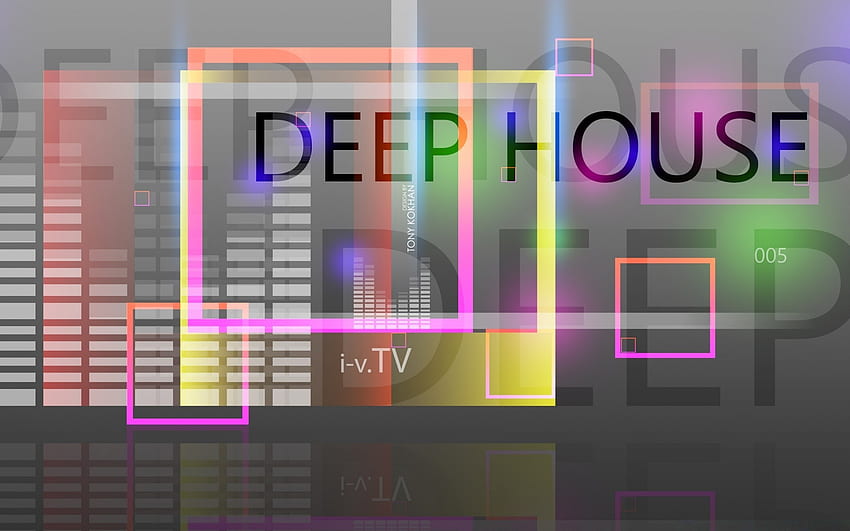 Deep House Music Square Abstract Words 2015 design by Tony Kokhan - Android HD wallpaper