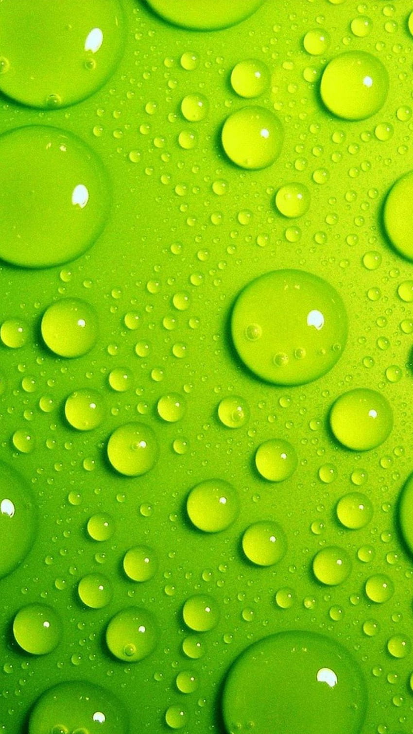 Зелена водна капка 01 Galaxy S5 (1080×1920). Мехурчета HD тапет за телефон
