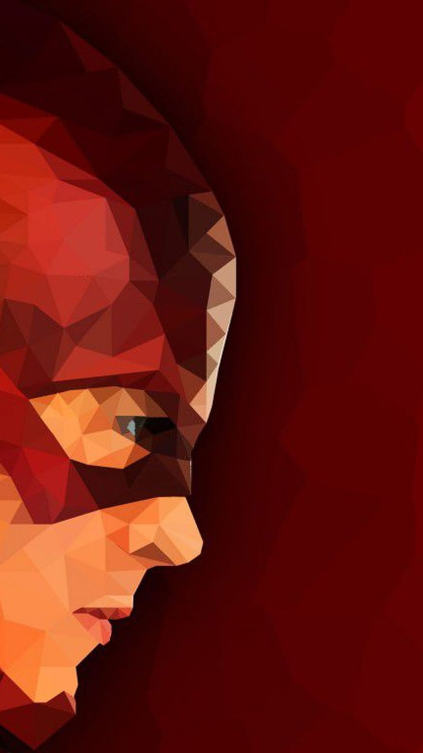 The Flash Low Poly Artwork, The Flash Android HD phone wallpaper