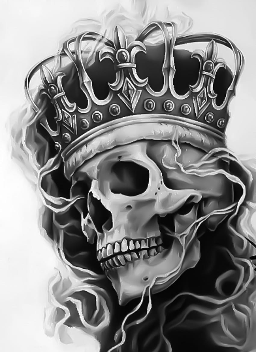 Królewska czaszka, szkielet gangstera Tapeta na telefon HD