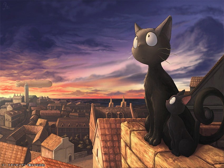 Jiji, Katze, Studio Ghibli, Kikis Lieferservice HD-Hintergrundbild
