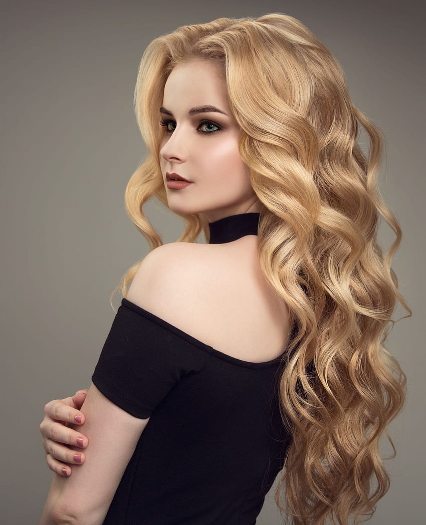 young woman Blonde girl Makeup Hair, Haircut HD phone wallpaper