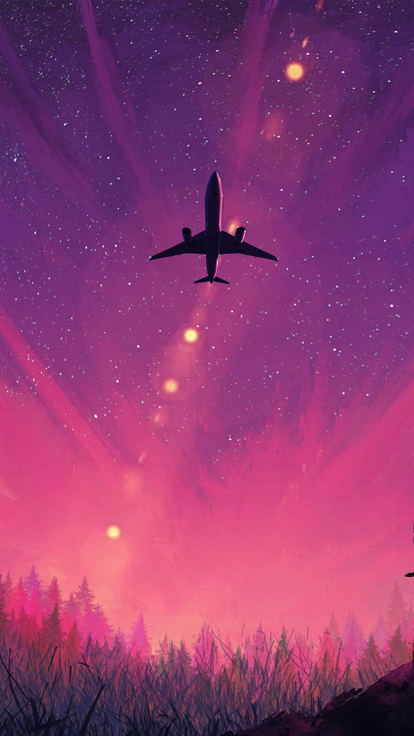 Sky Airplane iPhone, Pink Airplane HD phone wallpaper