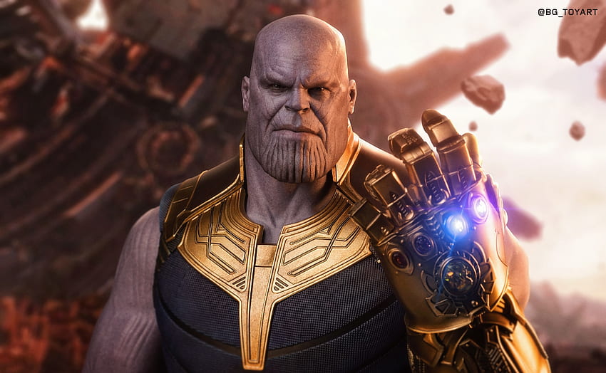 Thanos, Avengers: infinity war, toy art HD wallpaper