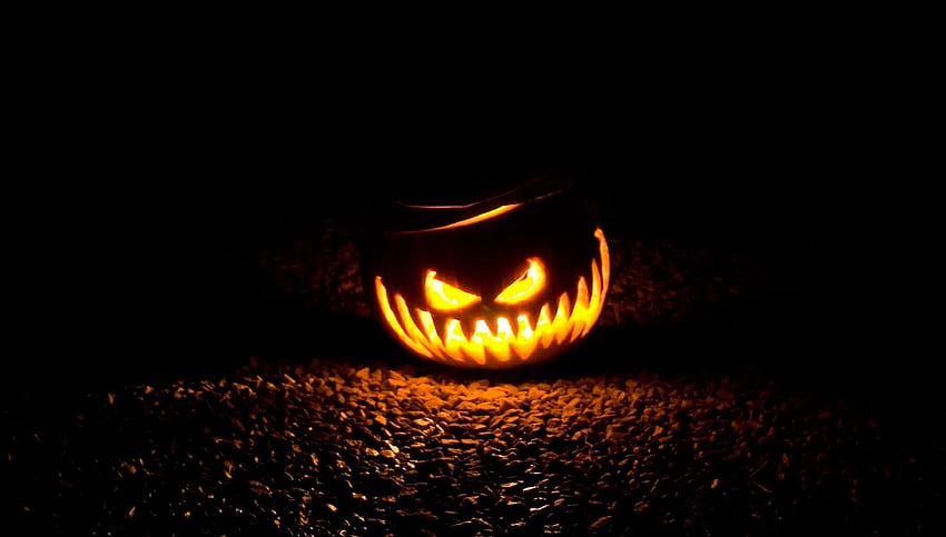 Страшен Хелоуин 2018, фон, тикви, вещици, паяжина, прилепи и призраци, зла тиква HD тапет