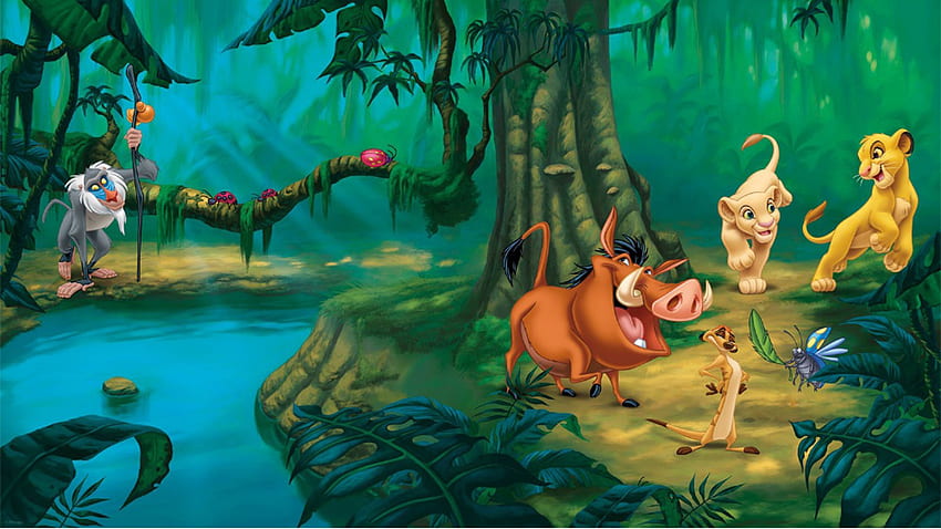 Rafiki Pumbaa Timon Simba And Nala Lion King Disney HD wallpaper