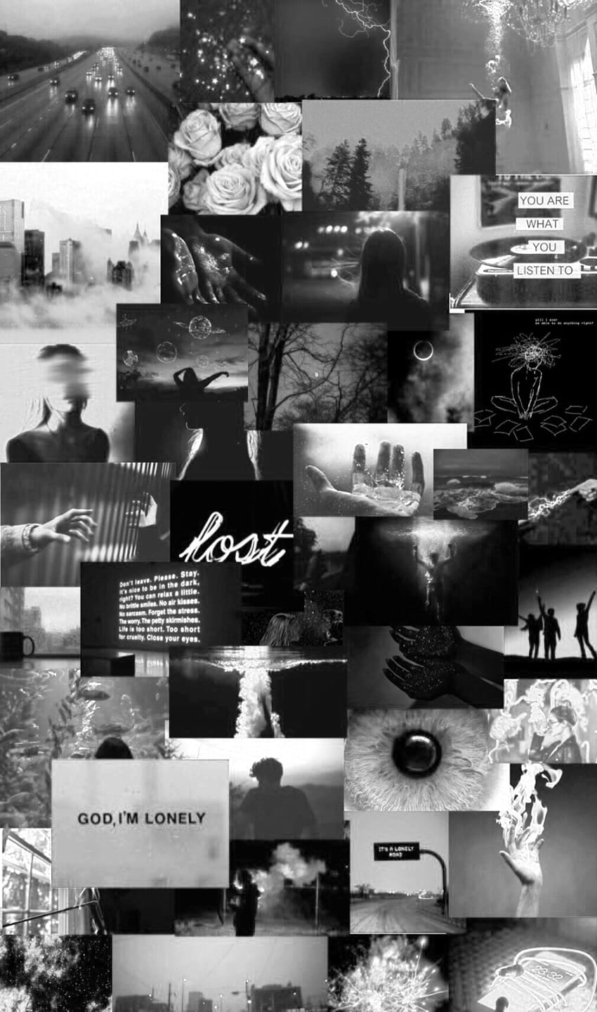 Collage Aesthetic Black And White - Novocom.top HD phone wallpaper