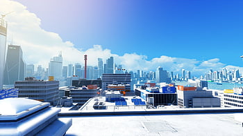 2520x1080] I made an ultra-wide Mirror's Edge wallpaper of old Faith, and  new Faith. • /r/wallpapers