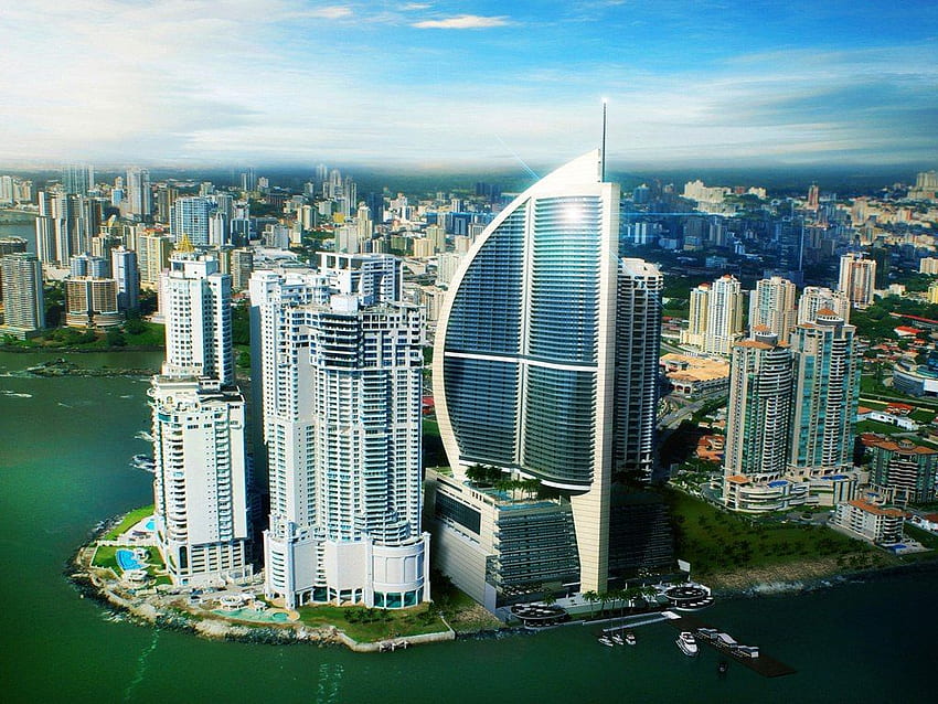 Panama City , Man Made, HQ Panama City . 2019, Canale di Panama Sfondo HD