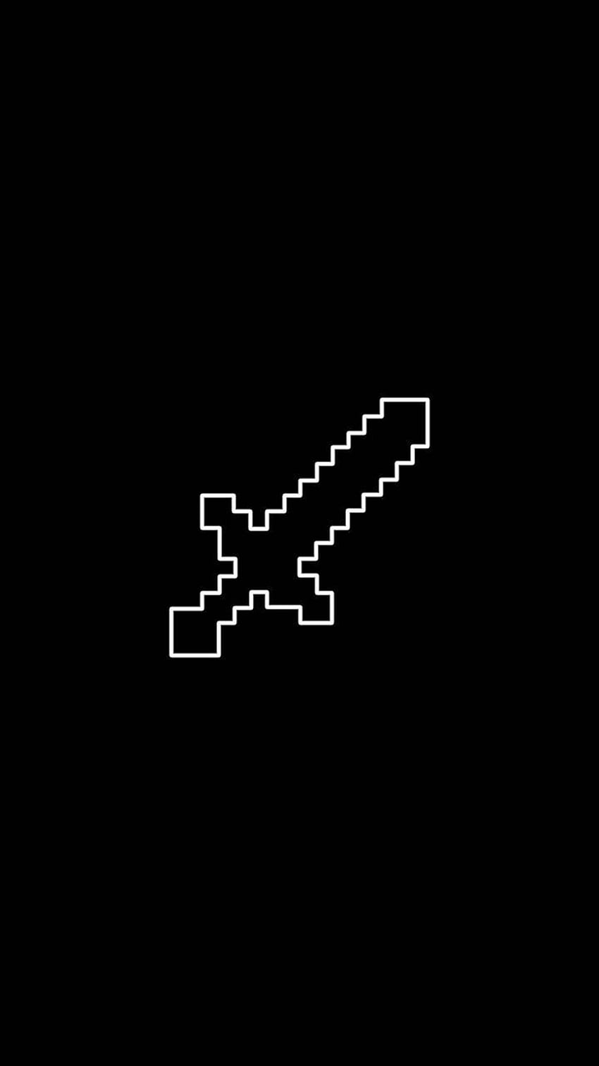 Épée Minecraft, épée noire Fond d'écran de téléphone HD