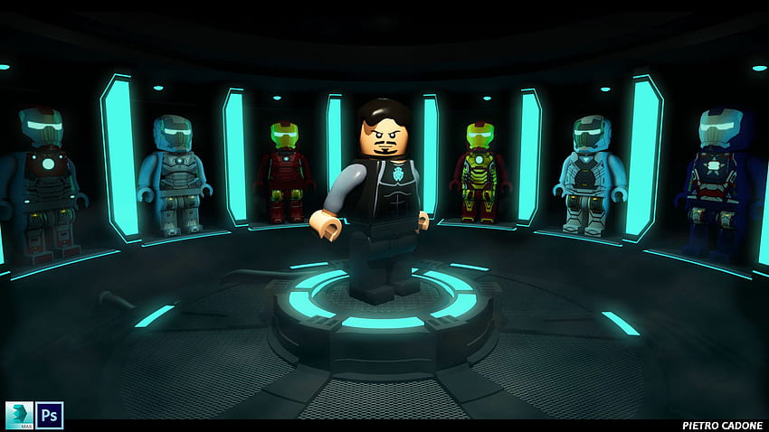 Pietro Cadone - Tony Stark Lego, Tony Stark Hot Rod HD wallpaper