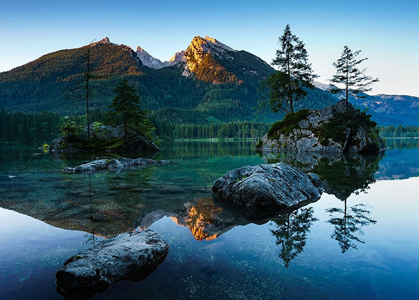 Bavaria Germany Berchtesgaden Nature Mountains Lake, Germany Landscape HD wallpaper