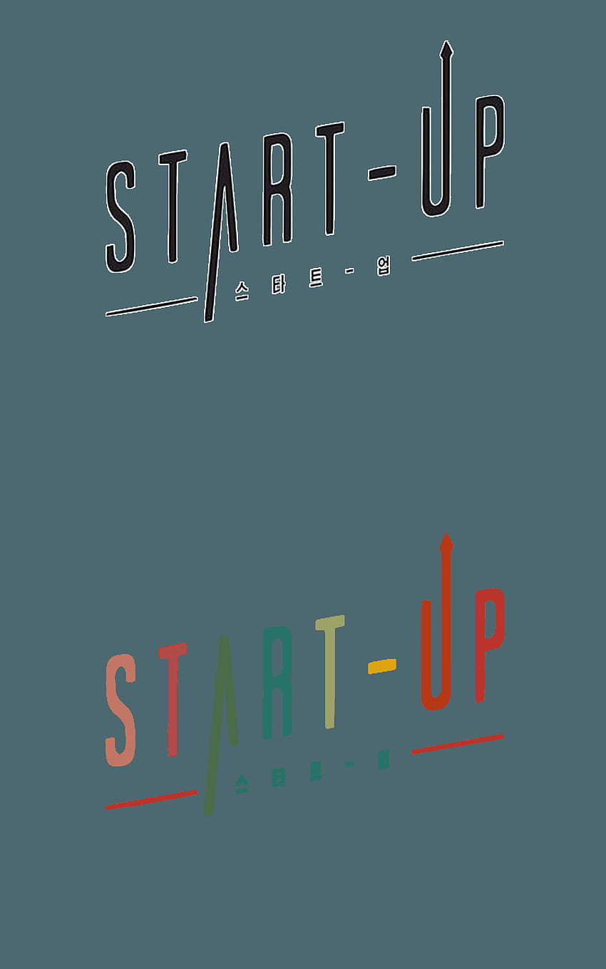 Start-up-Logo Koreanisches Drama. Desain Material, Stiker, Ilustrasi, Startup Kdrama HD-Handy-Hintergrundbild