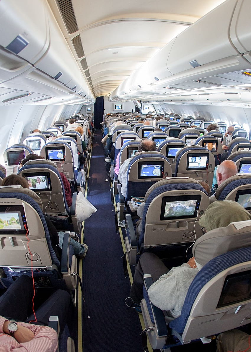 ブリュッセル航空 - 機内。 航空機のインテリア、とビデオ撮影、My、飛行機の座席 HD電話の壁紙