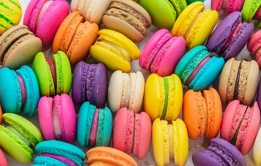 warna-warni, pencuci mulut, merah muda, kue, manis, manis, pencuci mulut, cerah, macaroon, prancis, macaron, macaroon untuk , bagian еда -, French Pastry Wallpaper HD
