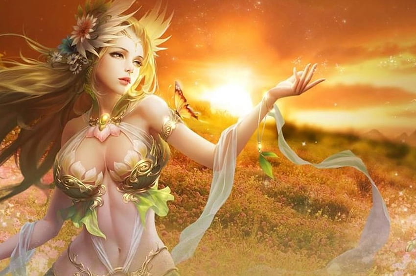 Fantasy Girl แฟนตาซี ศิลปะ สวยงาม ผู้หญิง ความงาม วอลล์เปเปอร์ HD