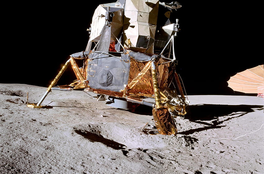 Lądownik księżycowy, podróże kosmiczne, lądowanie na Księżycu, moduł księżycowy Tapeta HD