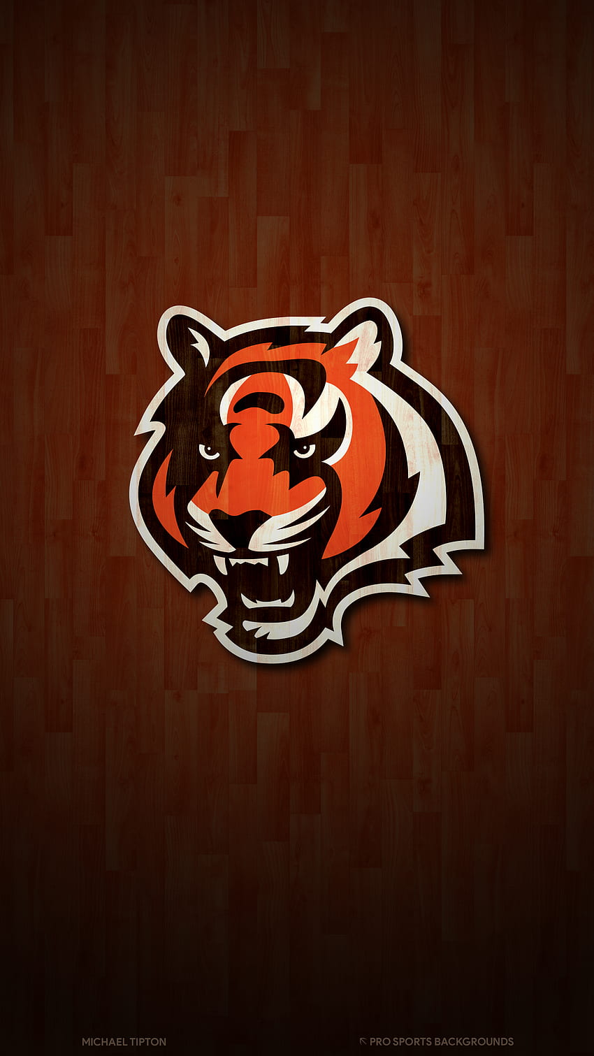 Bengalíes de Cincinnati. Antecedentes deportivos profesionales, logotipo de los Bengals fondo de pantalla del teléfono