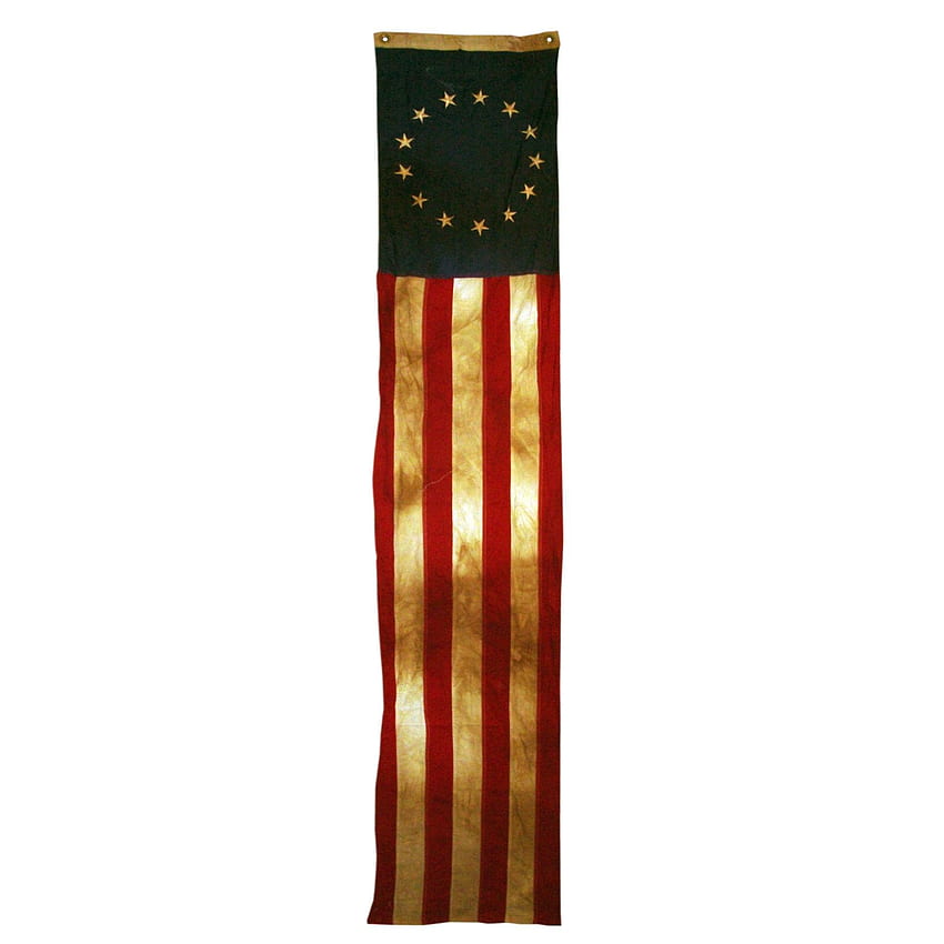 13- Star 20in x 8ft Bandera de algodón cosido Pull Down Heritage Series, Colonial Patriotic fondo de pantalla del teléfono