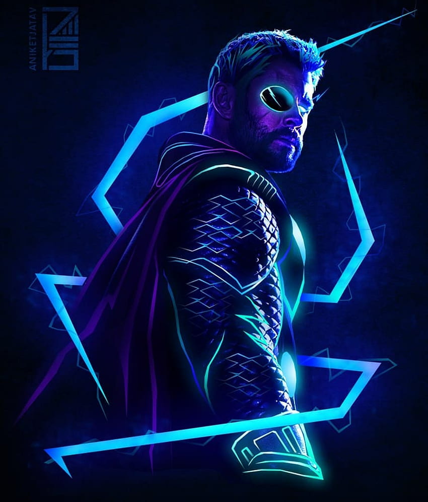 Neon Thor (By. Marvel thor, Thor , Avenger artwork, Loki Neon HD phone wallpaper