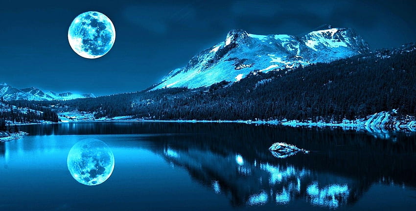 Blue Mountain, Blue Moon Mountain HD wallpaper