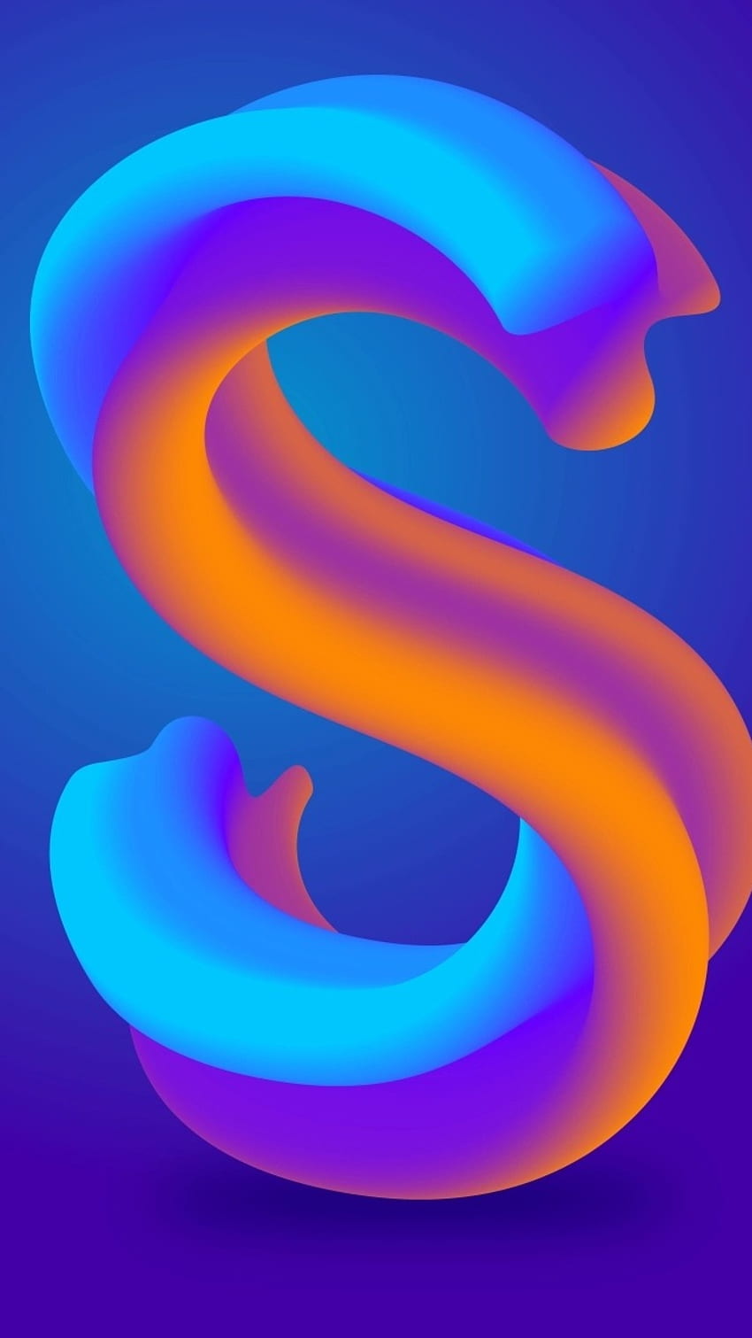 Letra do nome S, letra neon Papel de parede de celular HD