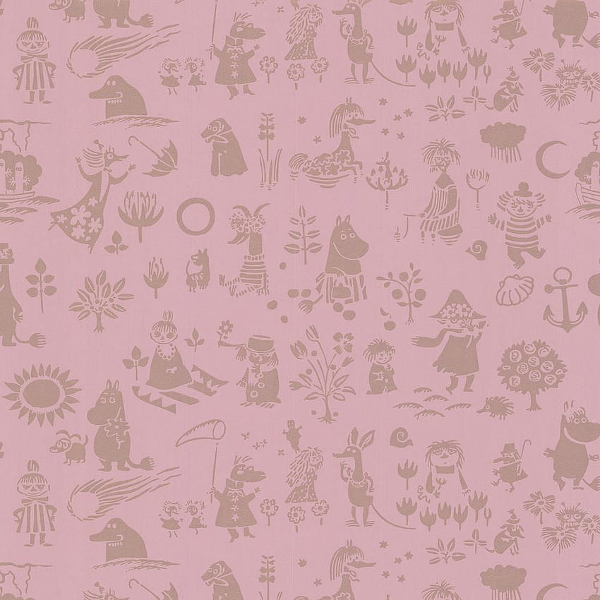 Échantillon de nouveauté rose Moomin Fond d'écran de téléphone HD