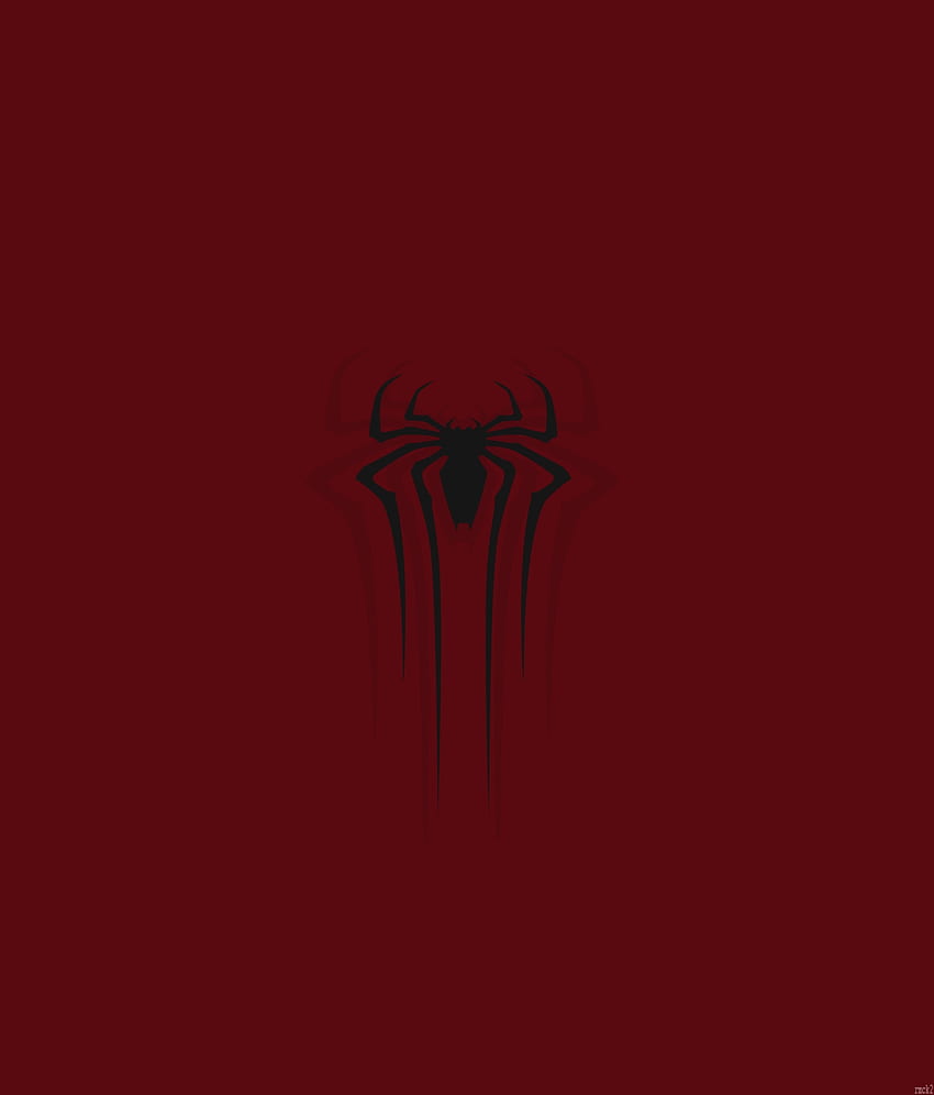 Spider-Man, minimalny, czarny znaczek, logo Tapeta na telefon HD