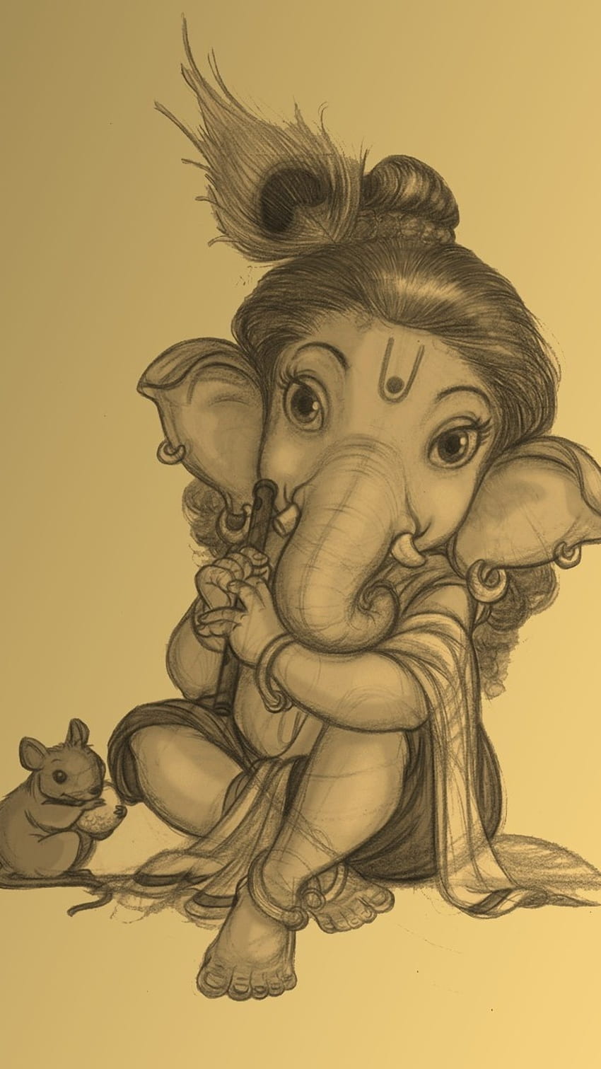 Karigaari Ganpati Bappa / Ganesh ji Blessings Idol Perfect for Drawing Room  - Karigaari India - 3812523
