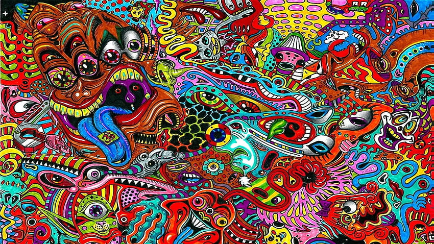 Trippy, Psychedelic Shiva HD wallpaper