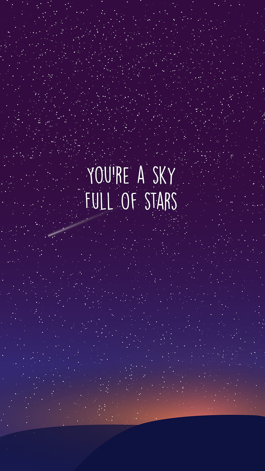 Sei un cielo pieno di stelle ✨. Cielo pieno di stelle, Coldplay, Cielo pieno Sfondo del telefono HD