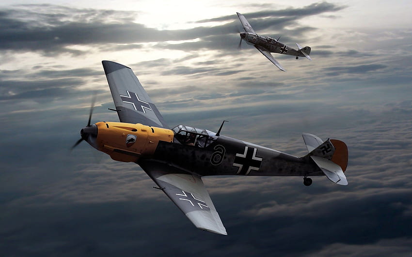 Avião da Segunda Guerra Mundial, caças alemães da Segunda Guerra Mundial papel de parede HD