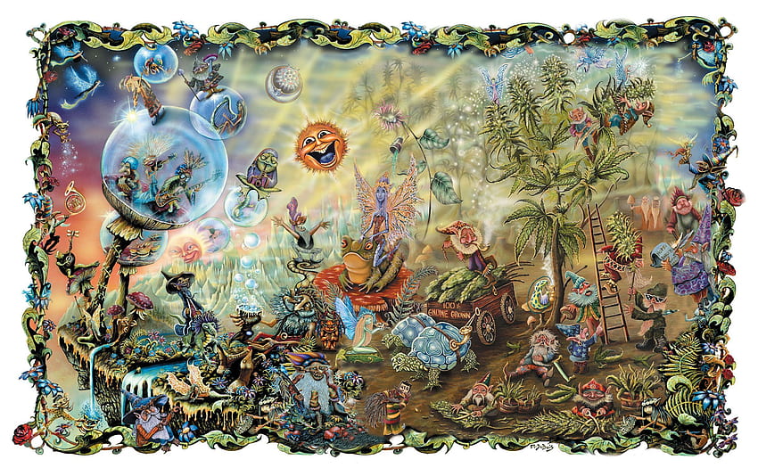gnome artwork. The Artwork of Mike DuBois. gnome art, Garden Gnome HD wallpaper