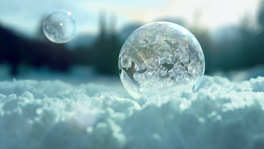 Bolle di ghiaccio. Gennaio. 2016.CAIS. Ultra, bolla di ghiaccio, bolle, bolle congelate Sfondo HD
